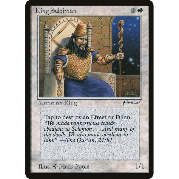 Magic the Gathering King Suleiman - Arabian Nights NM