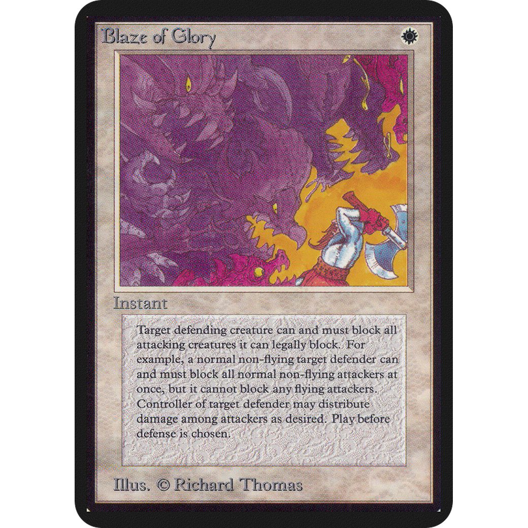 MTG Singles - Blaze of Glory - Alpha - 