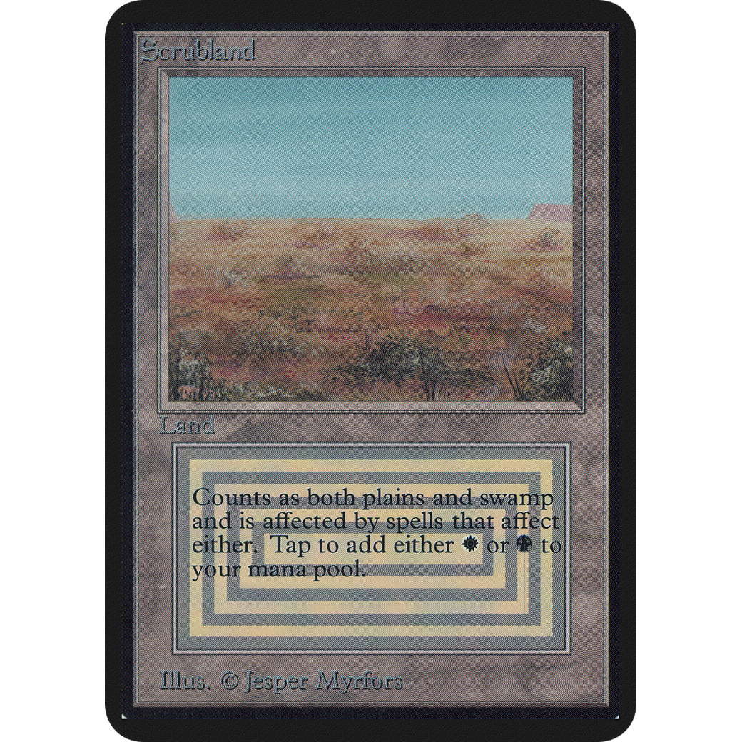 MTG Singles - Scrubland - Alpha - 