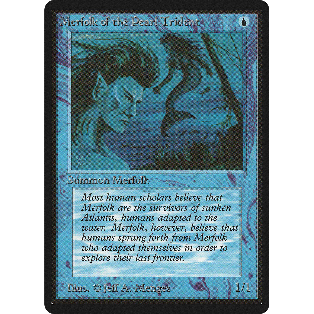 MTG Singles - Merfolk of the Pearl Trident - Beta - Regular