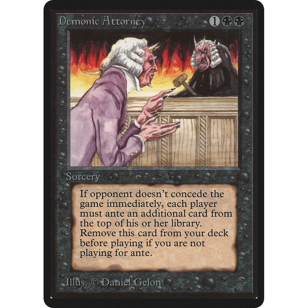 MTG Singles - Demonic Attorney - Beta - 