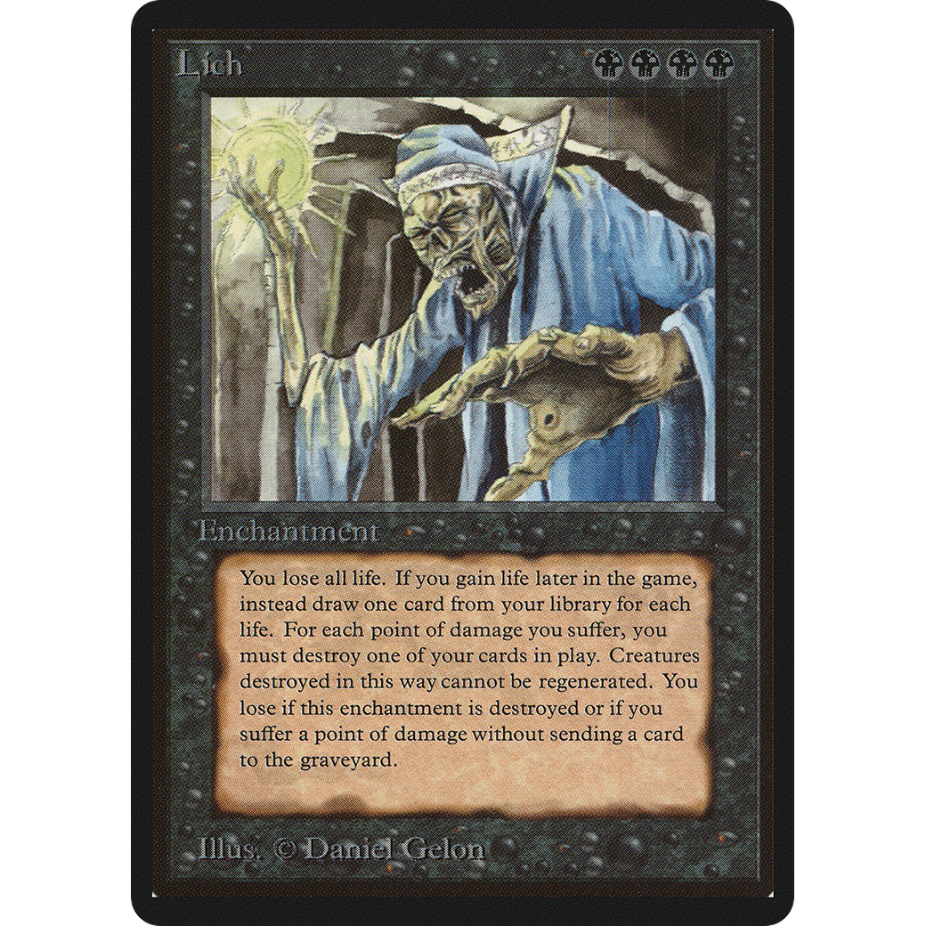 MTG Singles - Lich - Beta - 
