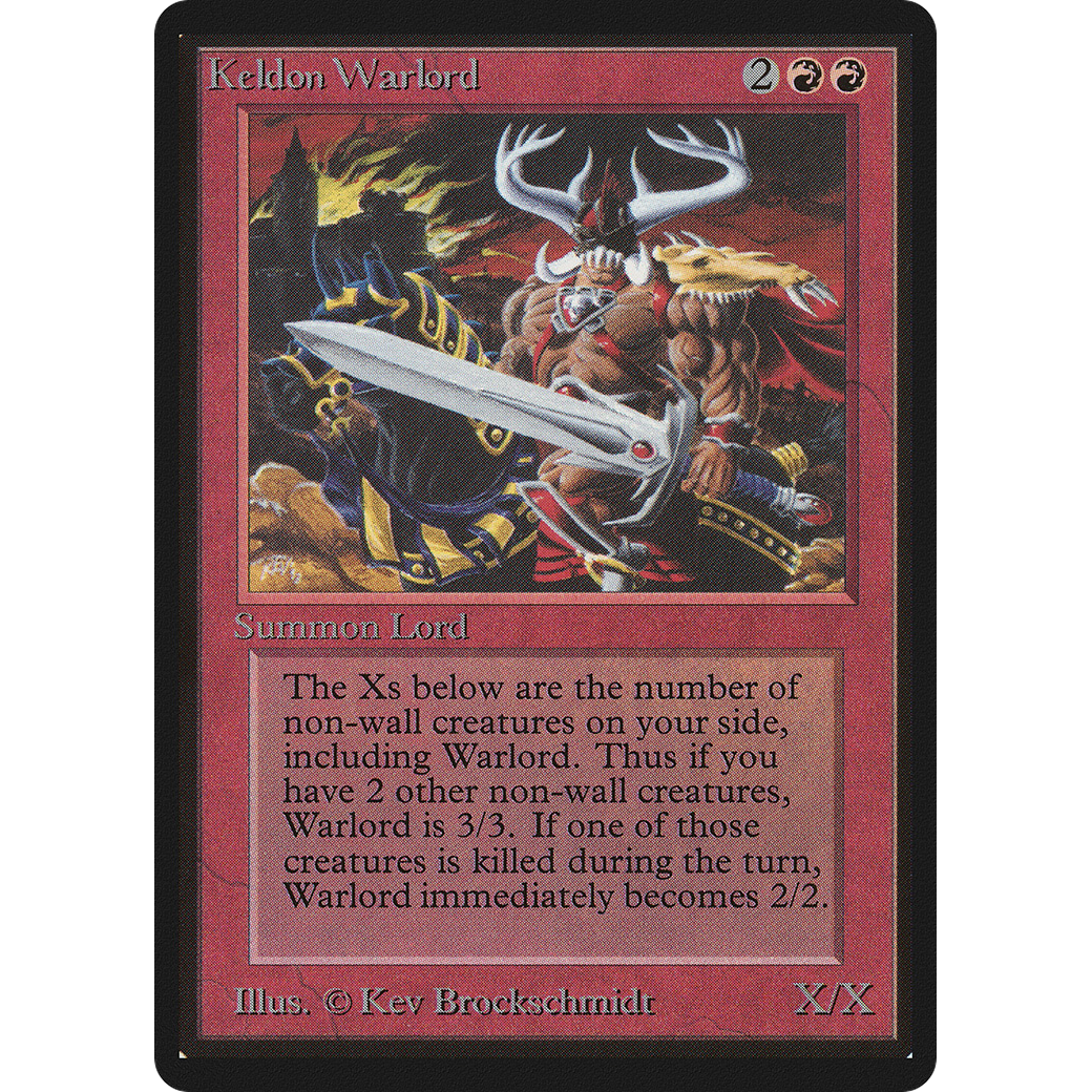 MTG Singles - Keldon Warlord - Beta - Regular