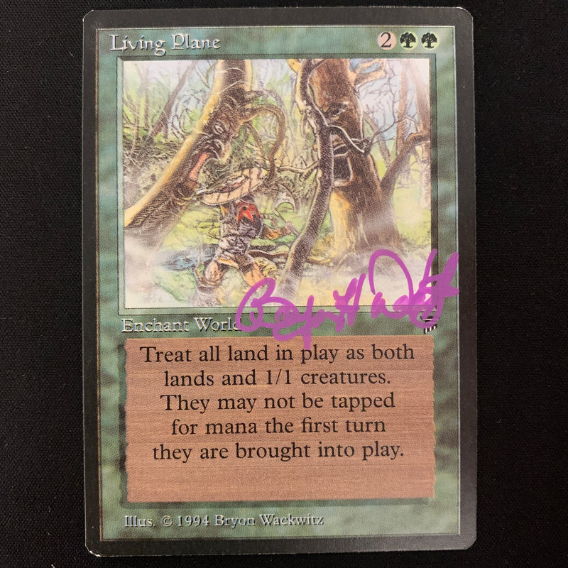 Magic the Gathering Living Plane - Legends NM - SIGNED - 23894