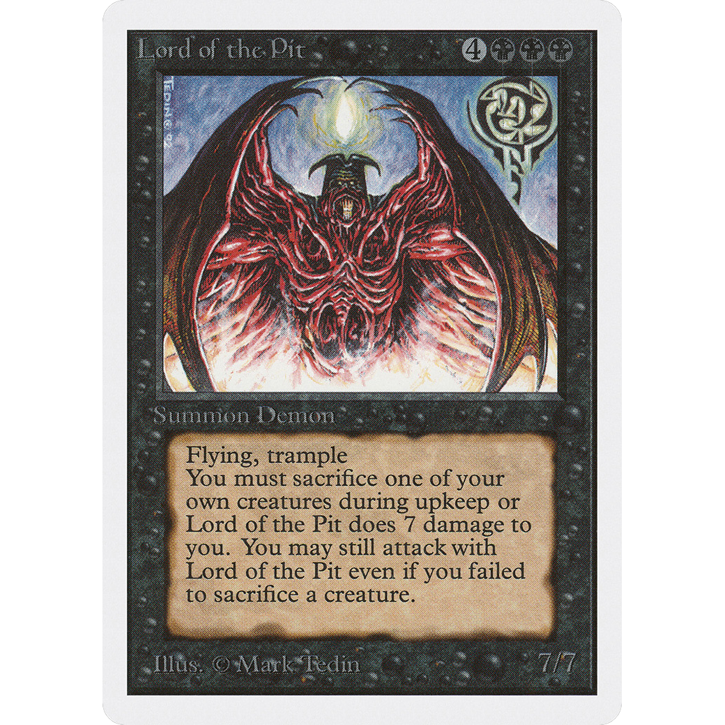 MTG Singles - Lord of the Pit - Unlimited - NM
