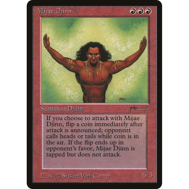 Magic the Gathering Mijae Djinn - Arabian Nights NM