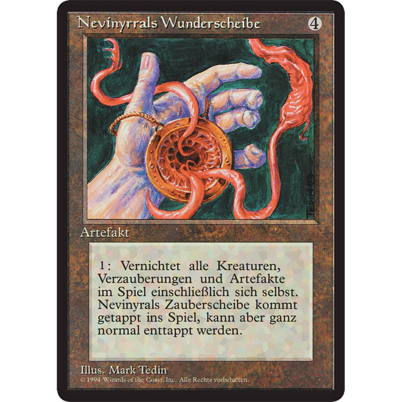 Magic the Gathering Nevinyrral's Disk - Foreign Black Bordered - German NM