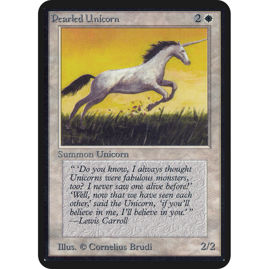 MTG Singles - Pearled Unicorn - Alpha - NM