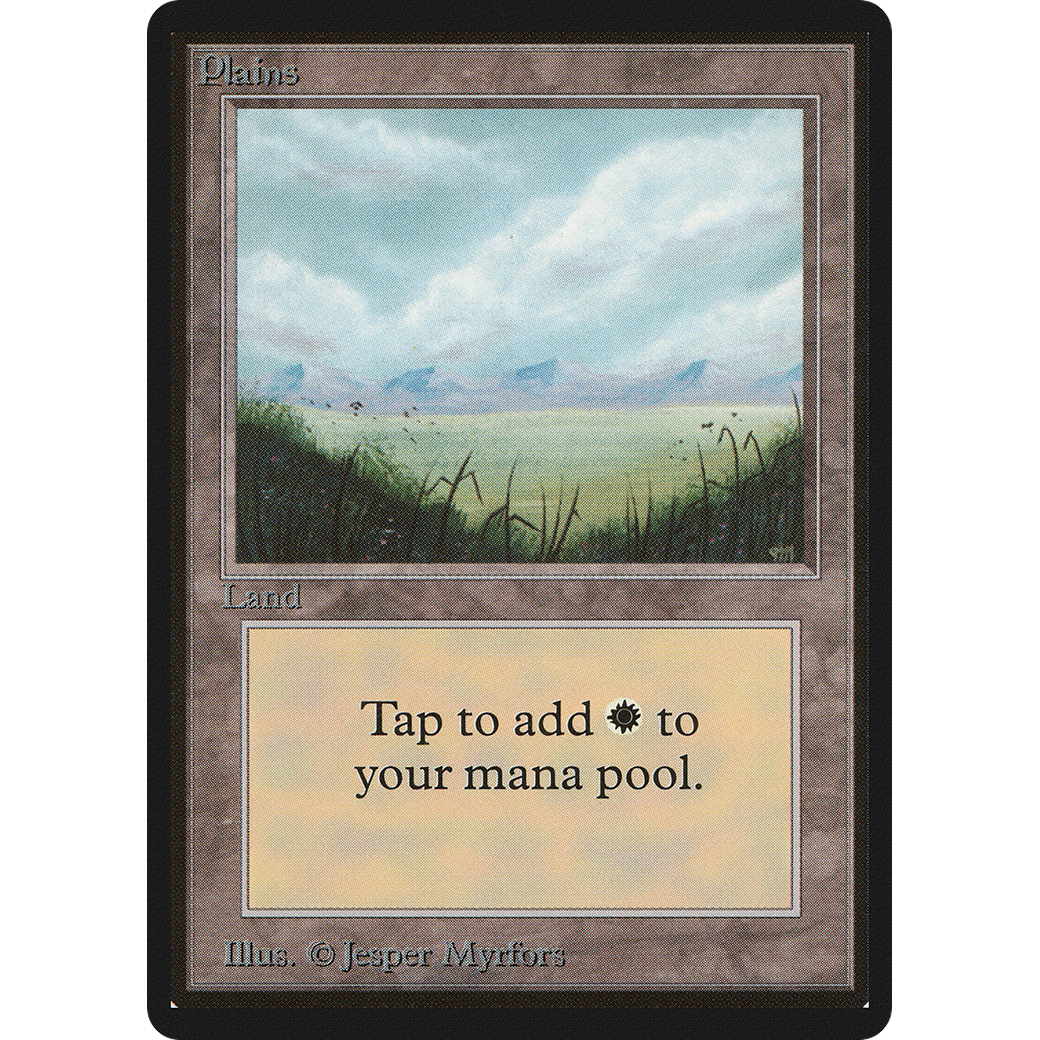 MTG Singles - Plains (V.1) - Beta - NM