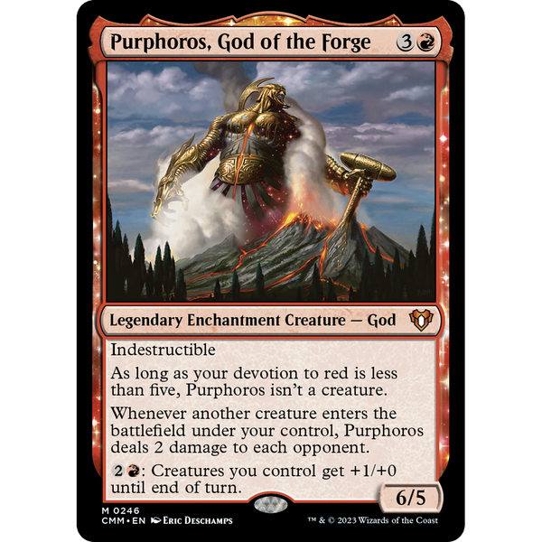 Magic the Gathering Purphoros, God of the Forge - Commander Masters NM