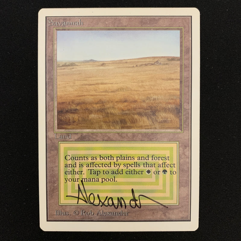 Magic the Gathering Savannah - Unlimited GD - SIGNED - 23217