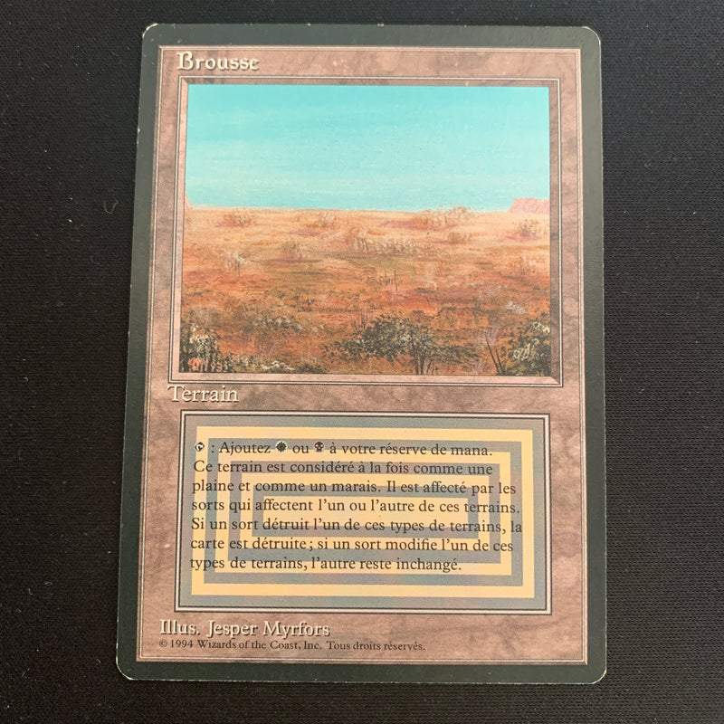 Magic the Gathering Scrubland - Foreign Black Bordered - French 