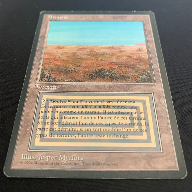 Magic the Gathering Scrubland - Foreign Black Bordered - French 