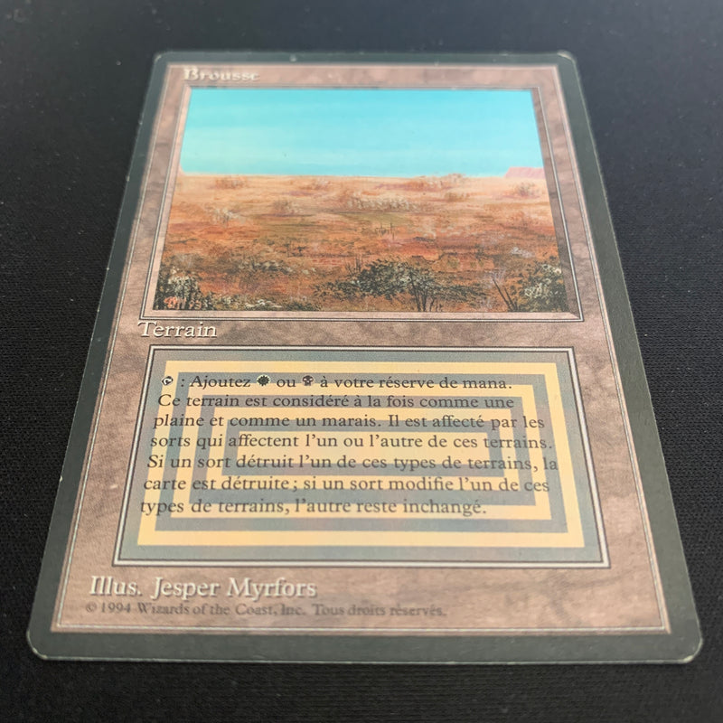 Magic the Gathering Scrubland - Foreign Black Bordered - French 