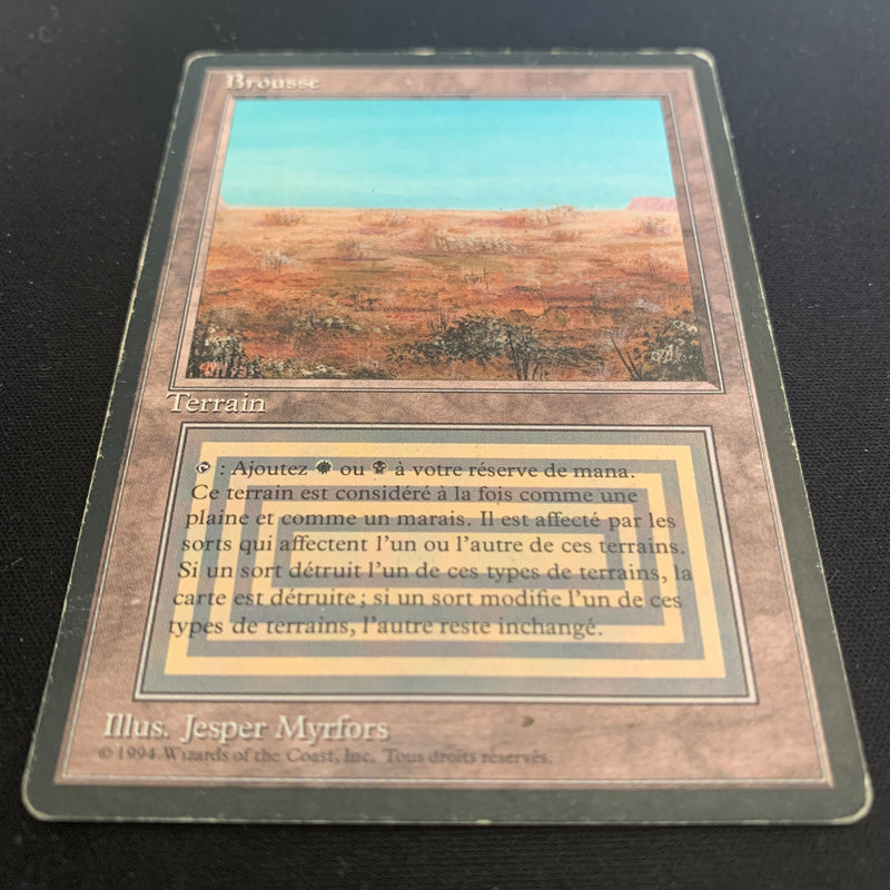 Magic the Gathering Scrubland - Foreign Black Bordered - French 