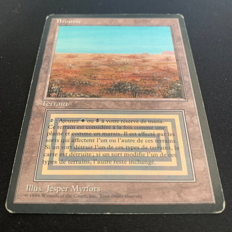 Magic the Gathering Scrubland - Foreign Black Bordered - French 