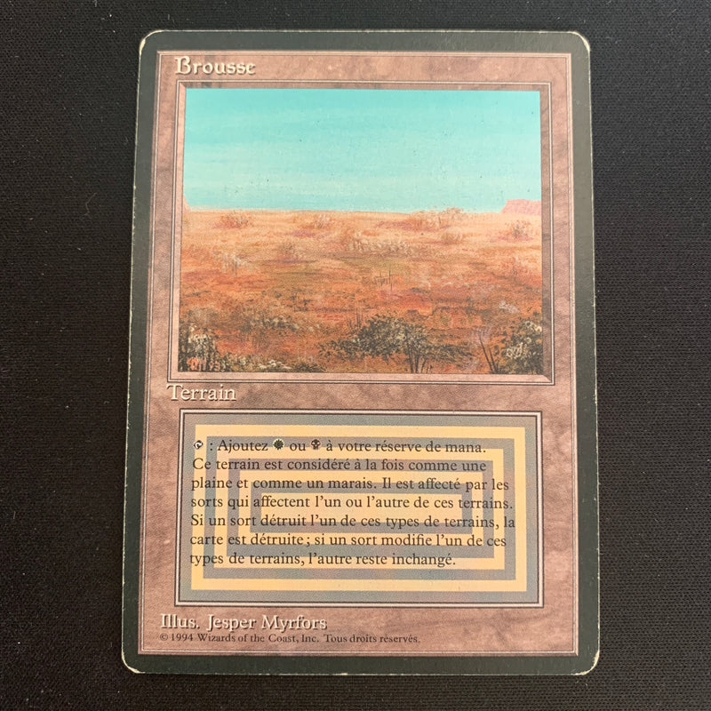 Magic the Gathering Scrubland - Foreign Black Bordered - French 