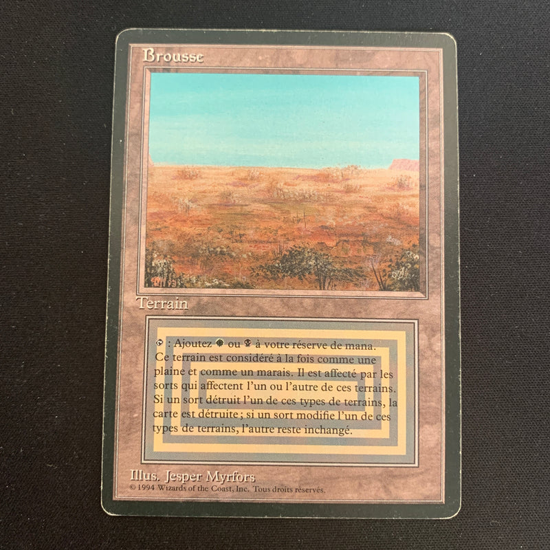 Magic the Gathering Scrubland - Foreign Black Bordered - French 