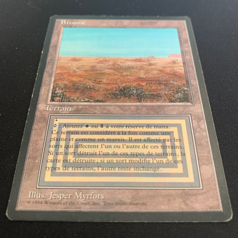 Magic the Gathering Scrubland - Foreign Black Bordered - French 