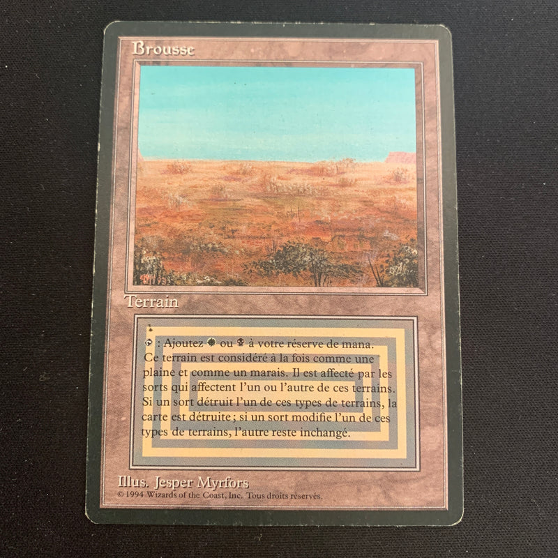 Magic the Gathering Scrubland - Foreign Black Bordered - French 