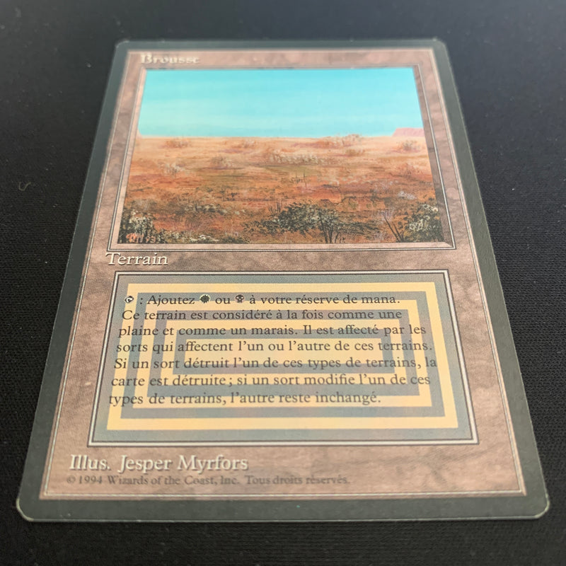 Magic the Gathering Scrubland - Foreign Black Bordered - French 