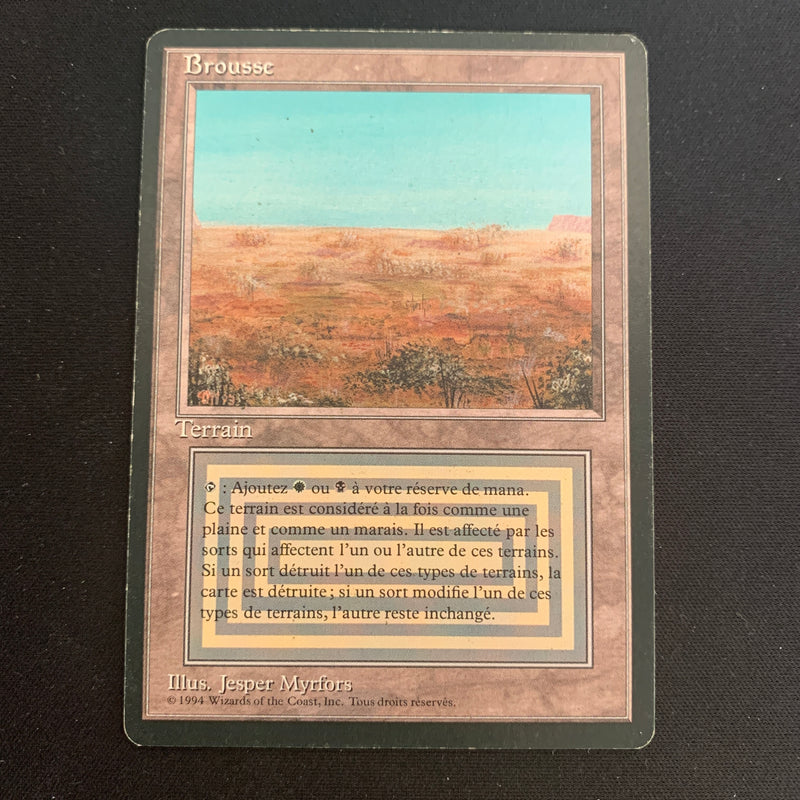 Magic the Gathering Scrubland - Foreign Black Bordered - French 