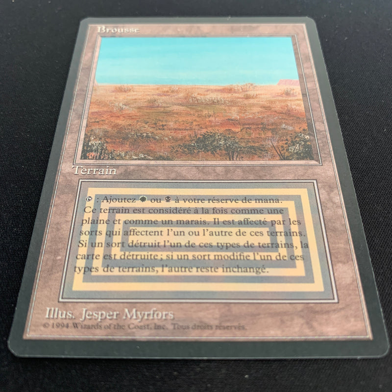 Magic the Gathering Scrubland - Foreign Black Bordered - French 