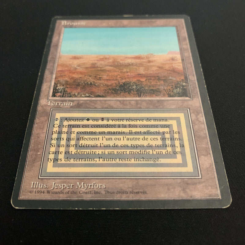 Magic the Gathering Scrubland - Foreign Black Bordered - French 