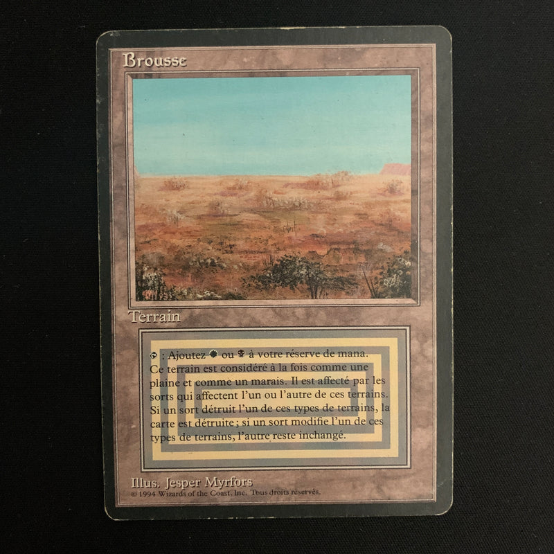 Magic the Gathering Scrubland - Foreign Black Bordered - French PL - 22591