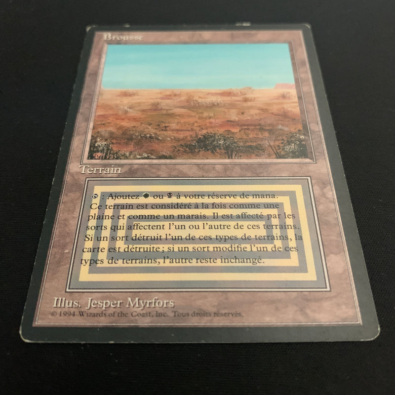 Magic the Gathering Scrubland - Foreign Black Bordered - French 