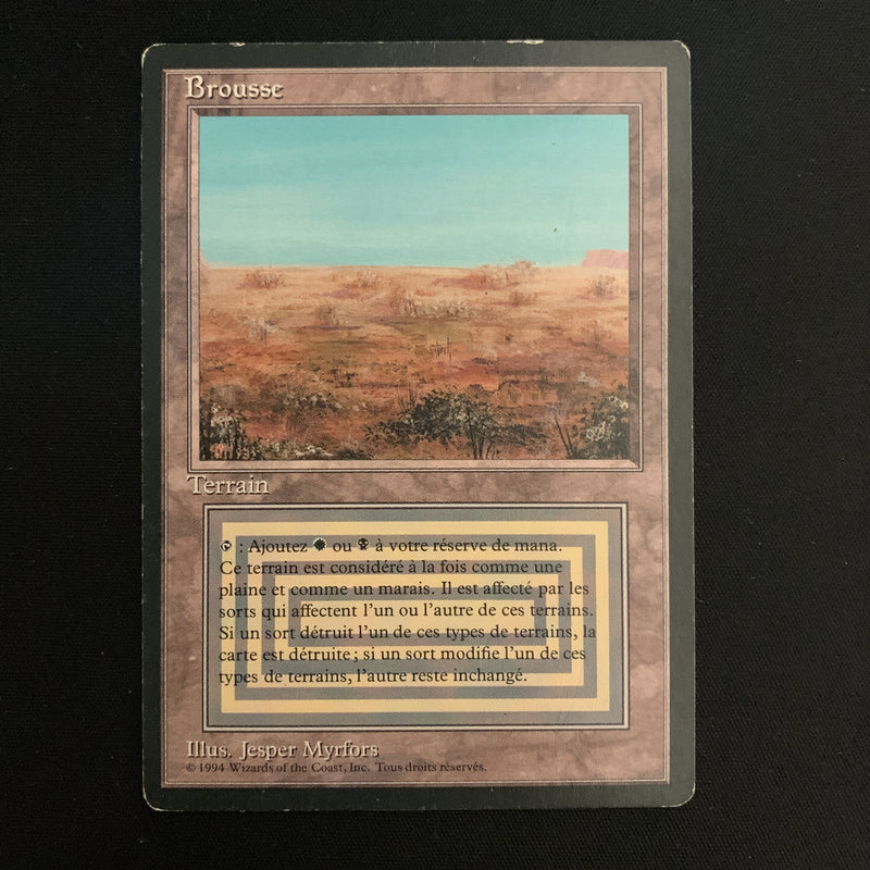 Magic the Gathering Scrubland - Foreign Black Bordered - French PL - 22592