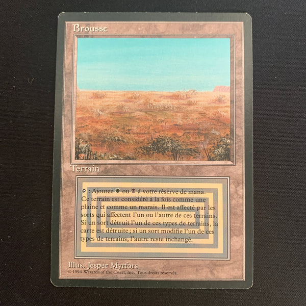 Magic the Gathering Scrubland - Foreign Black Bordered - French 