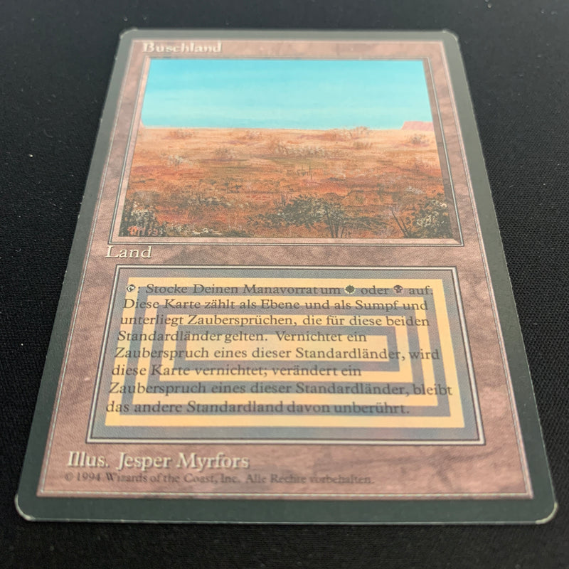 Magic the Gathering Scrubland - Foreign Black Bordered - German 