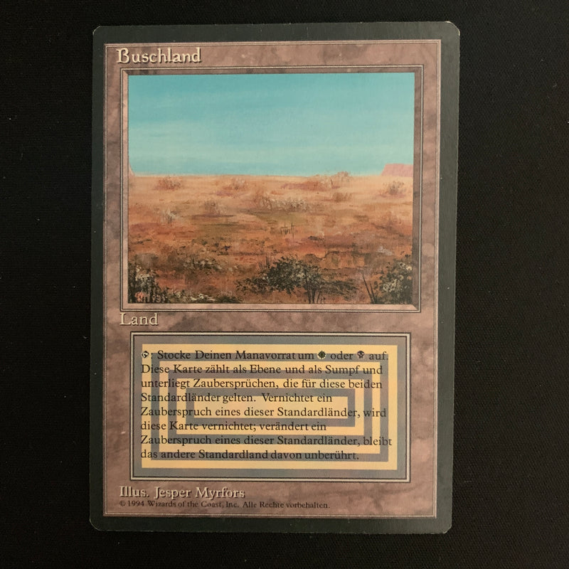 Magic the Gathering Scrubland - Foreign Black Bordered - German 