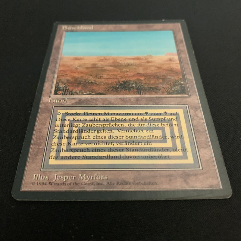 Magic the Gathering Scrubland - Foreign Black Bordered - German 