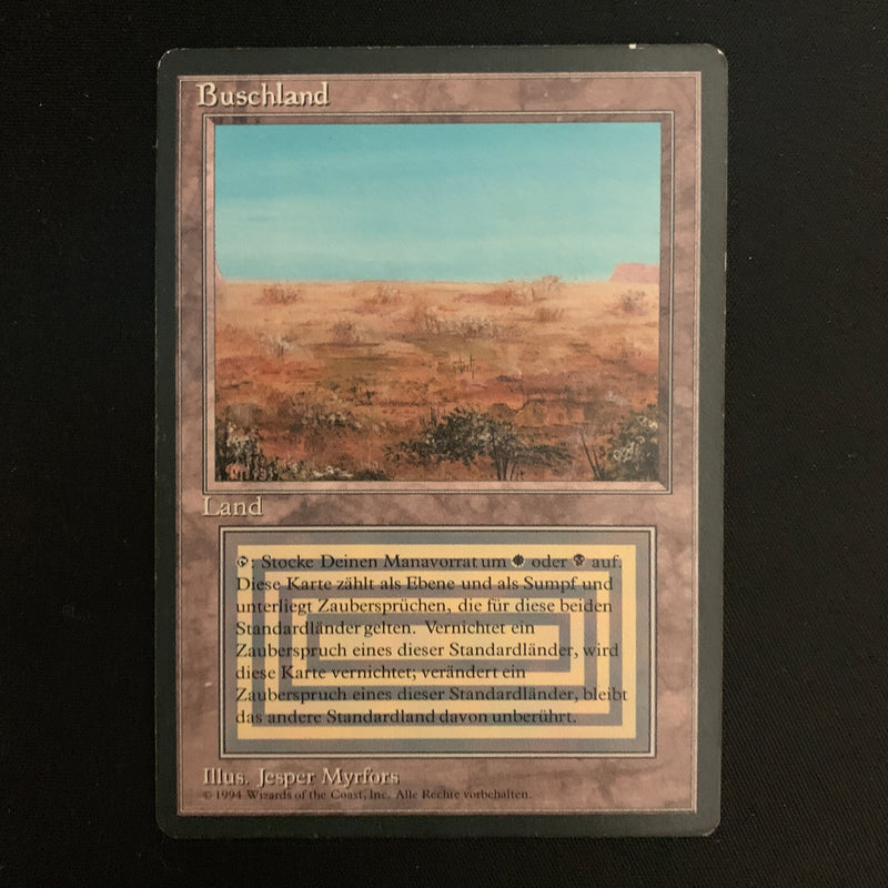 Magic the Gathering Scrubland - Foreign Black Bordered - German 