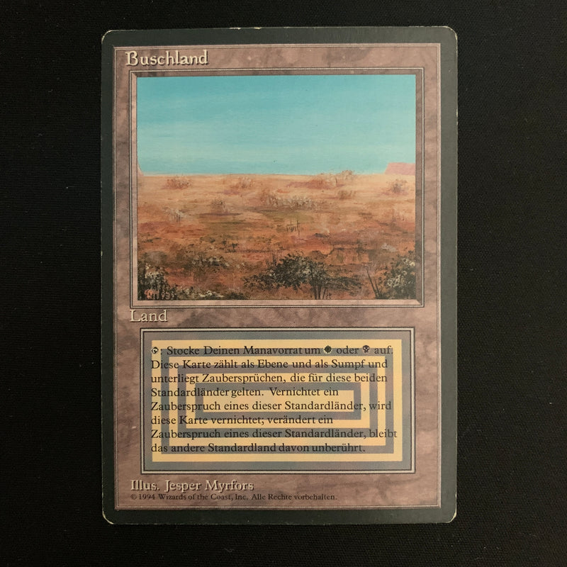 Magic the Gathering Scrubland - Foreign Black Bordered - German LP - 22554