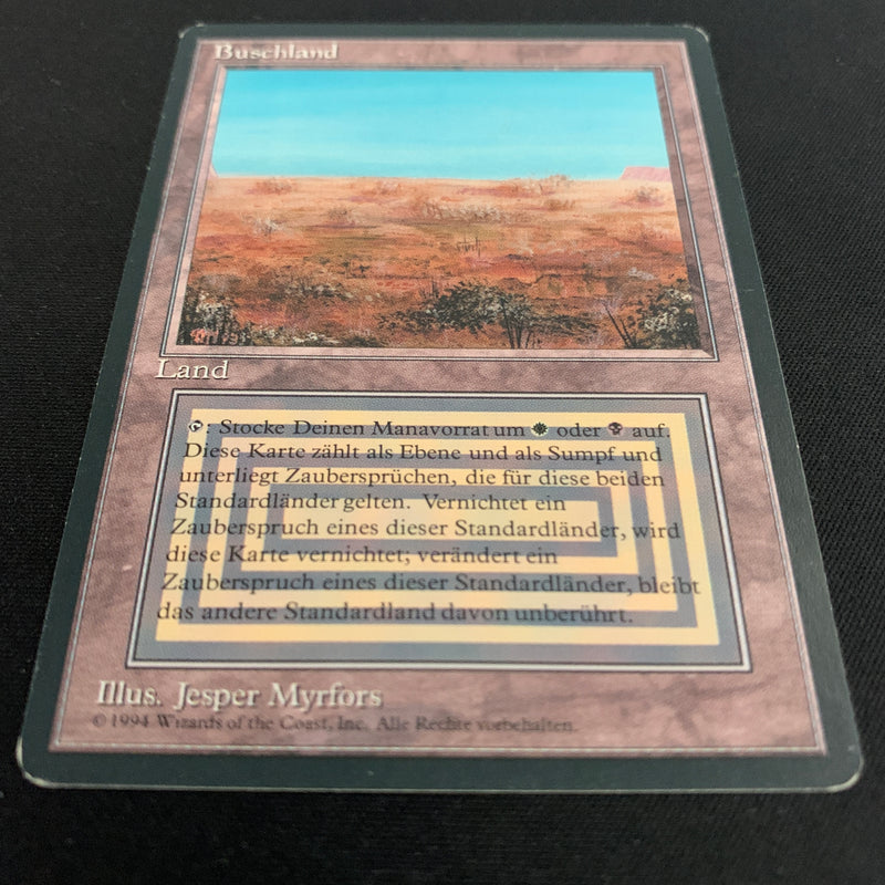 Magic the Gathering Scrubland - Foreign Black Bordered - German 