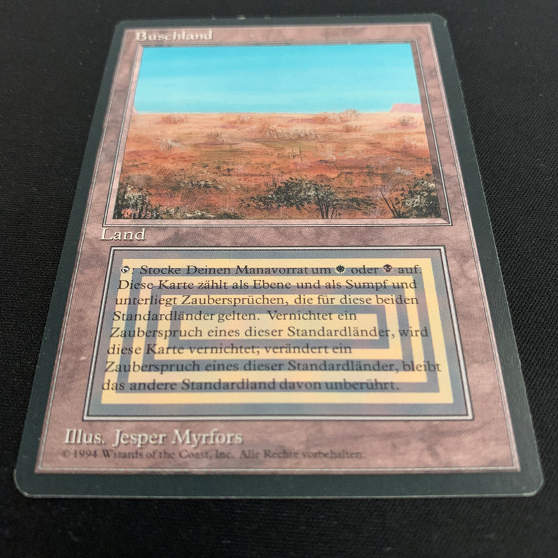 Magic the Gathering Scrubland - Foreign Black Bordered - German 