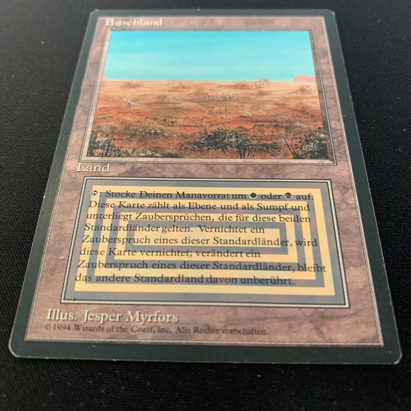 Magic the Gathering Scrubland - Foreign Black Bordered - German 