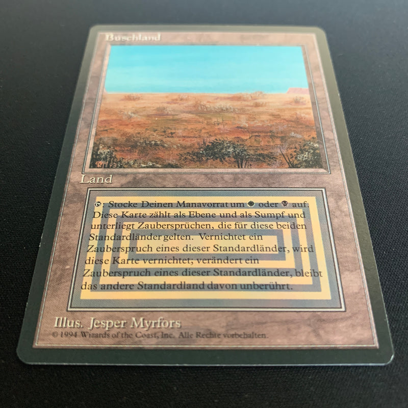 Magic the Gathering Scrubland - Foreign Black Bordered - German 