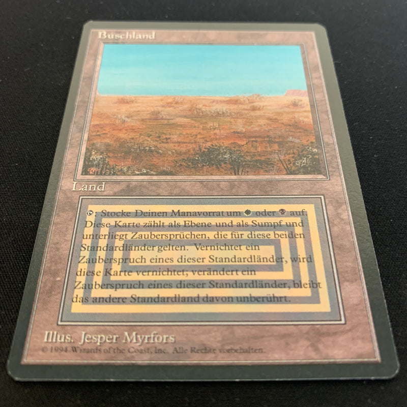 Magic the Gathering Scrubland - Foreign Black Bordered - German 