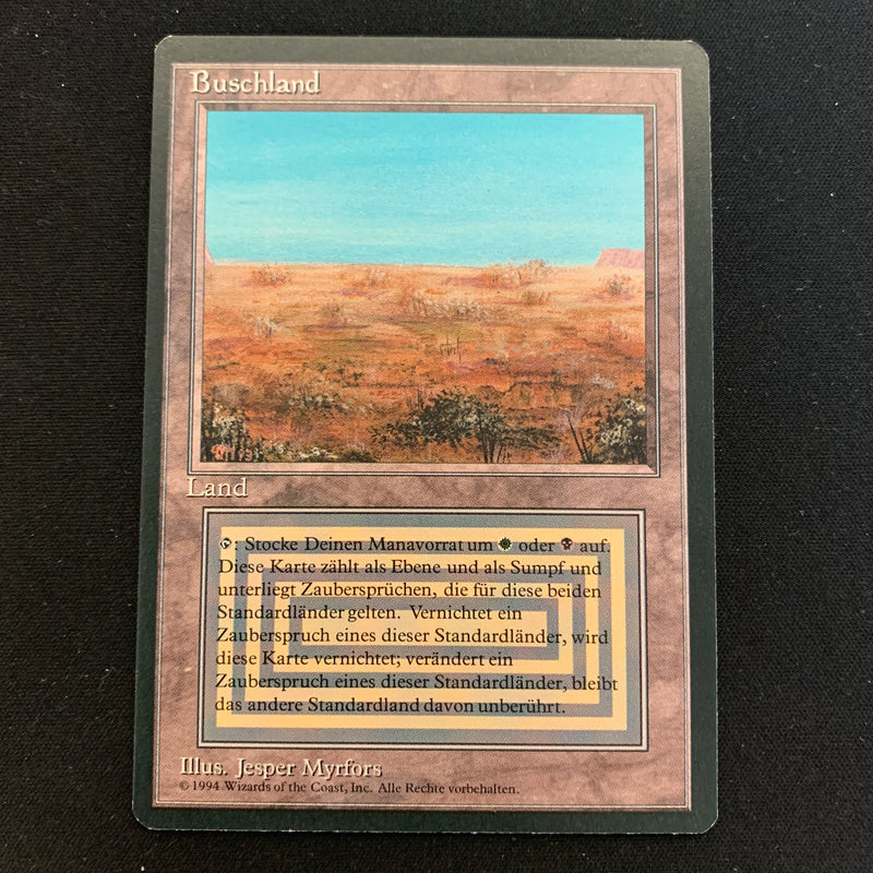 Magic the Gathering Scrubland - Foreign Black Bordered - German 