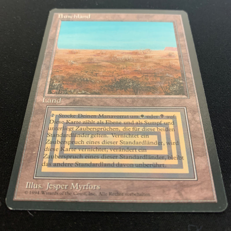 Magic the Gathering Scrubland - Foreign Black Bordered - German 