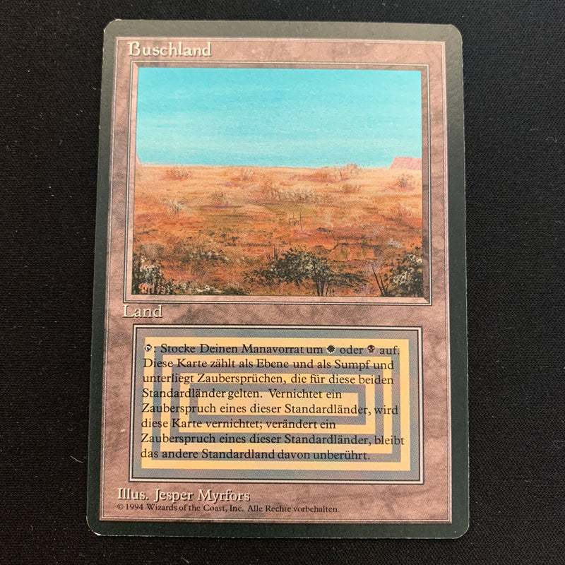 Magic the Gathering Scrubland - Foreign Black Bordered - German 