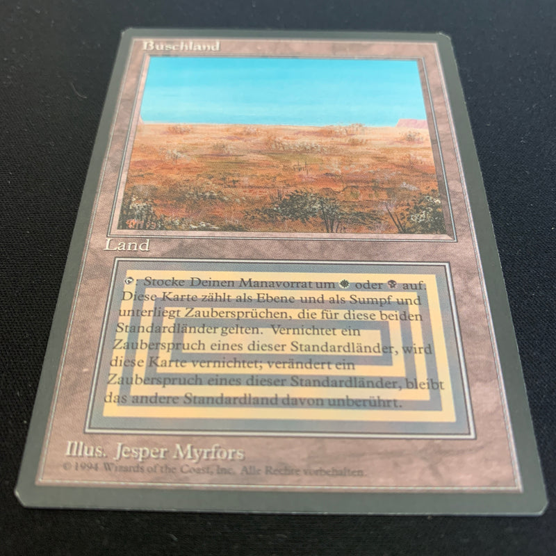 Magic the Gathering Scrubland - Foreign Black Bordered - German 