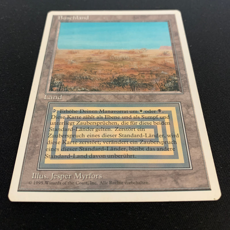 Magic the Gathering Scrubland - Foreign White Bordered - German 