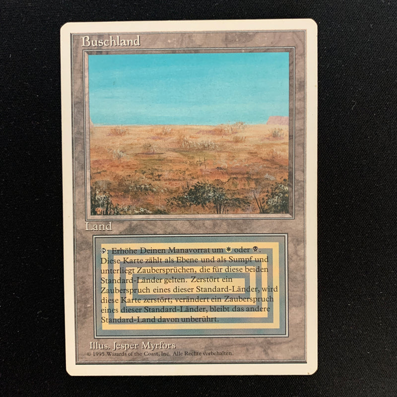 Magic the Gathering Scrubland - Foreign White Bordered - German 