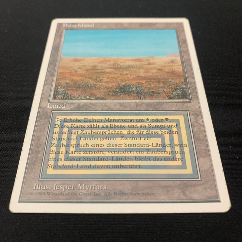 Magic the Gathering Scrubland - Foreign White Bordered - German 