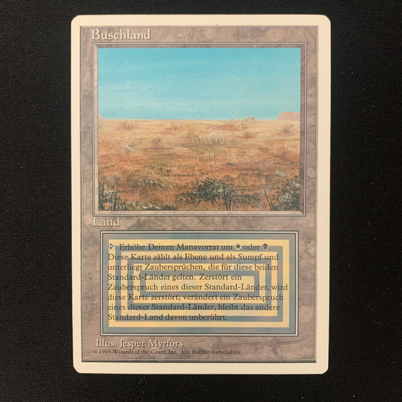 Magic the Gathering Scrubland - Foreign White Bordered - German 